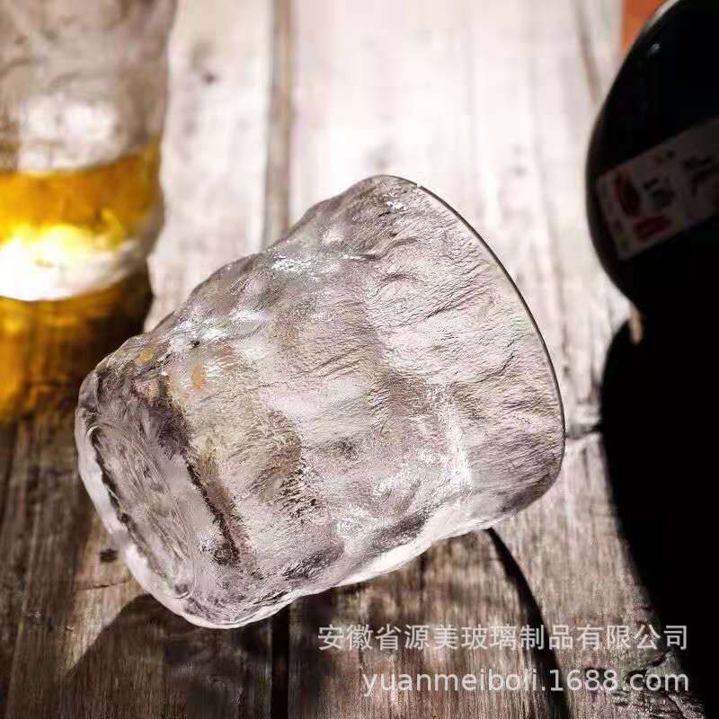 冰川杯玻璃水杯紅酒杯荒石杯果汁杯威士忌酒杯磨砂啤酒杯批發