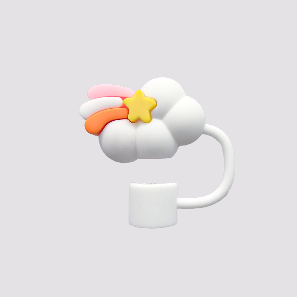 오렌지 핑크 무지개 구름