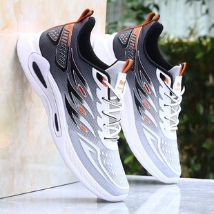 Cross-border men's shoes 2025 new fashion breathable men's sports casual shoes trend mesh student running shoes wholesale