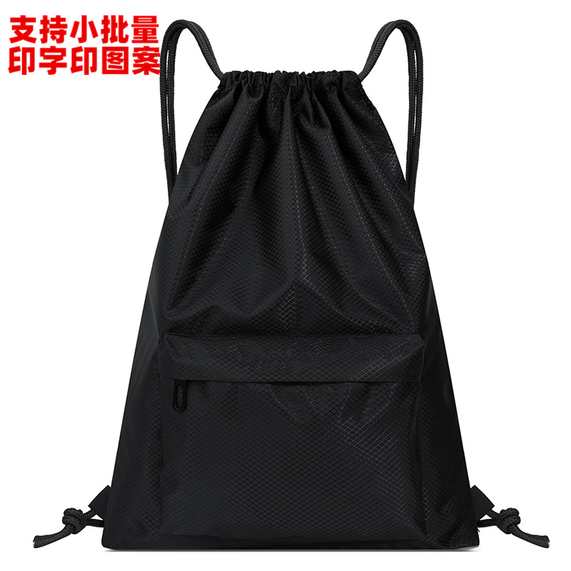 印字印图案 抽绳双肩背包 学生书包大容量健身旅行培训舞蹈收纳袋