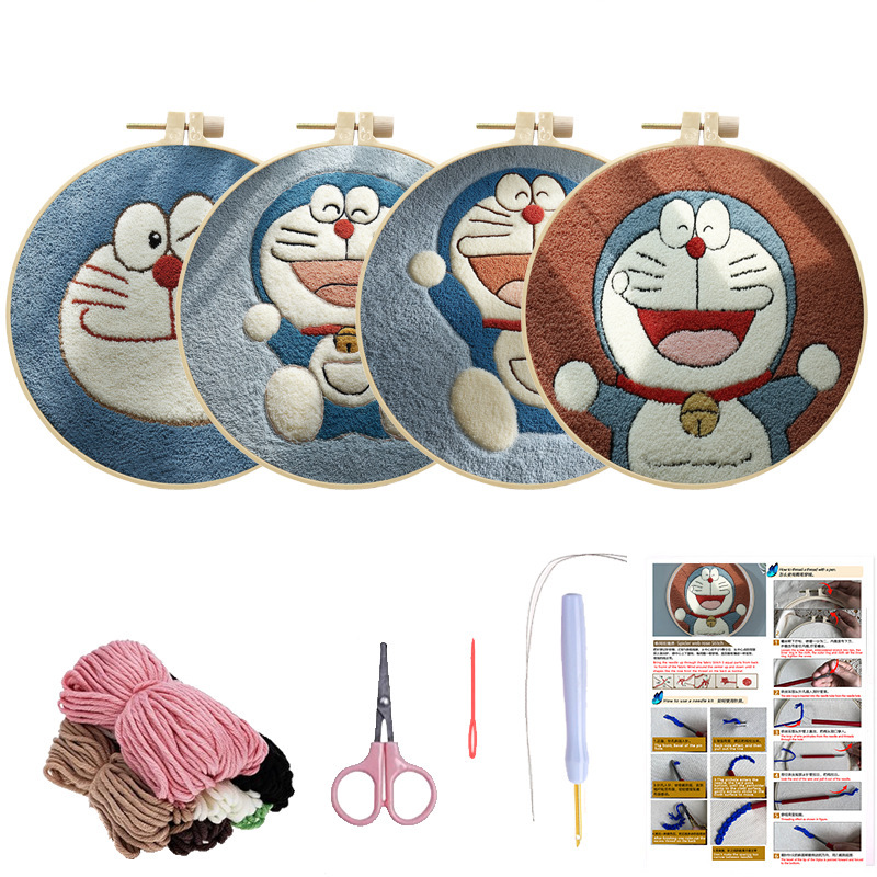 Original Ding Dong Cat - New Handmade DIY Punch Needle Embroidery Kit Punch Needle & Rug Punch Cross-Border