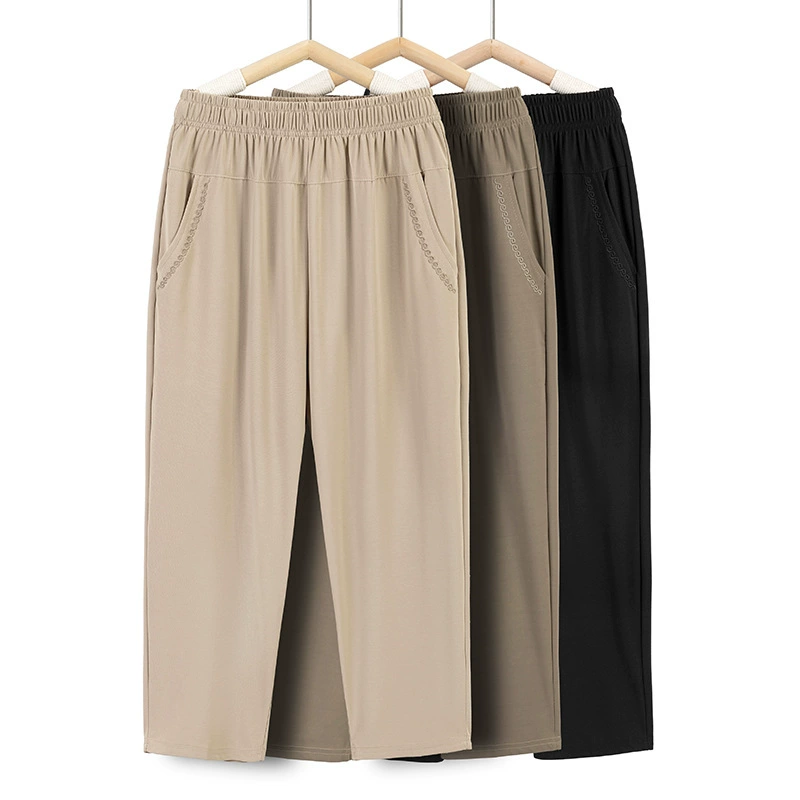 Женщины среднего и пожилого возраста брюки летние укороченные брюки