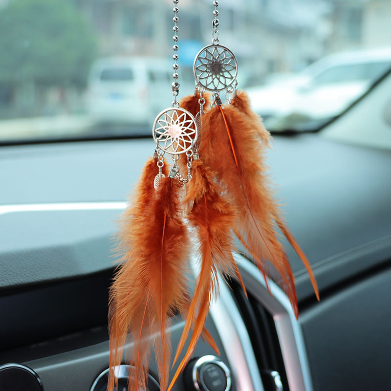 Feather Dream Catcher Car Pendant Creative Rearview Mirror Car Hanging Car Pendant Car Interior Pendant