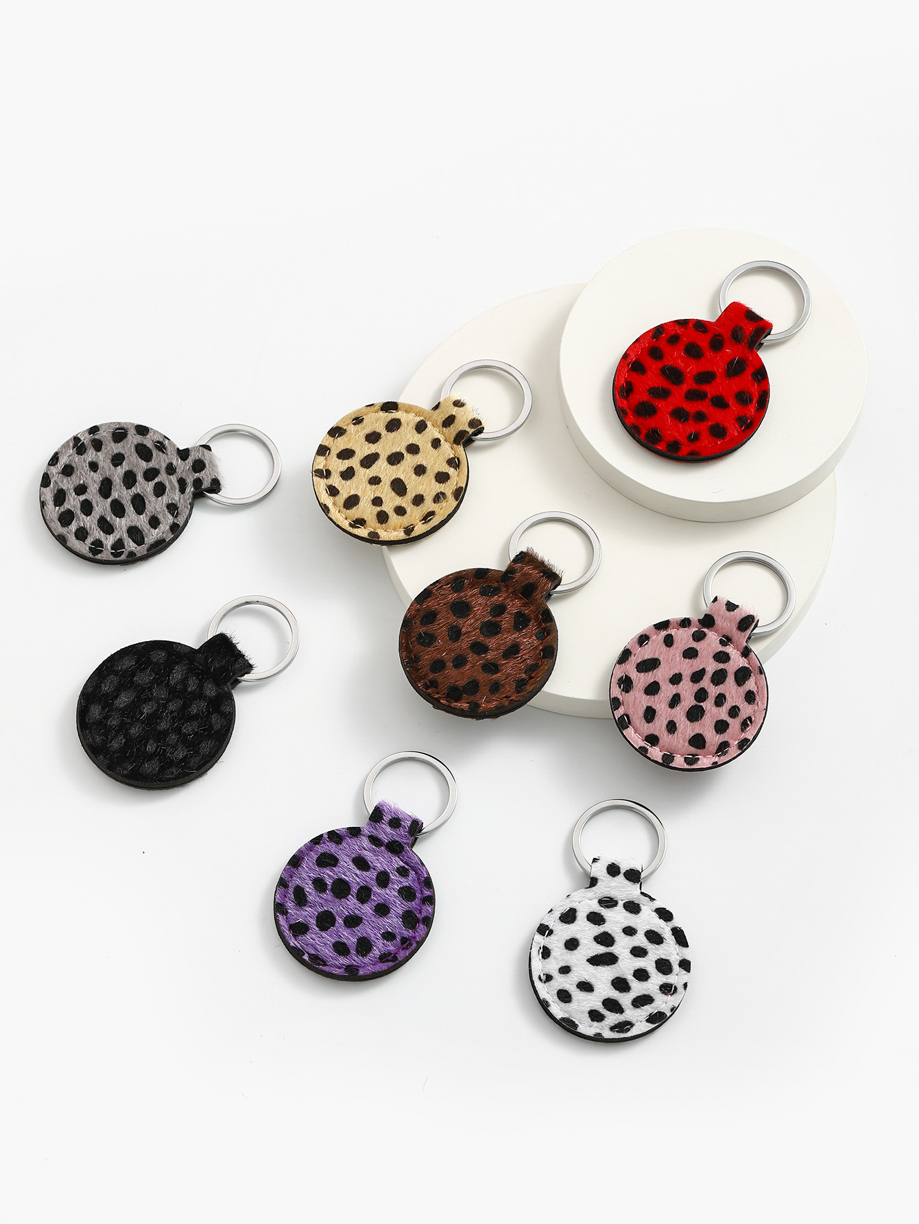 12g Weight Keychain Classification 1 Piece Quantity Daily Occasion PU Material Leopard Pattern Unisex Gender Casual Style Casual Leopard PU Unisex Keychain 1