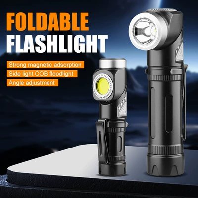 2026 New Model Bendable Rechargeable Flashlight, Outdoor Long-Range, Household, Long-Lasting, Multi-Functional, High-Brightness Flashlight