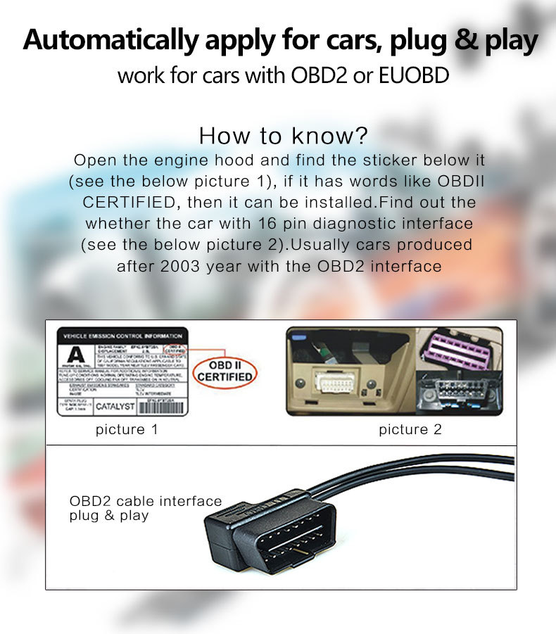Car Head-Up Display Obd High-Definition Hud Vehicle Head-Up Display Instrument Speedometer Water Temperature Fuel Consumption Meter Cross-Border Exclusive Supply