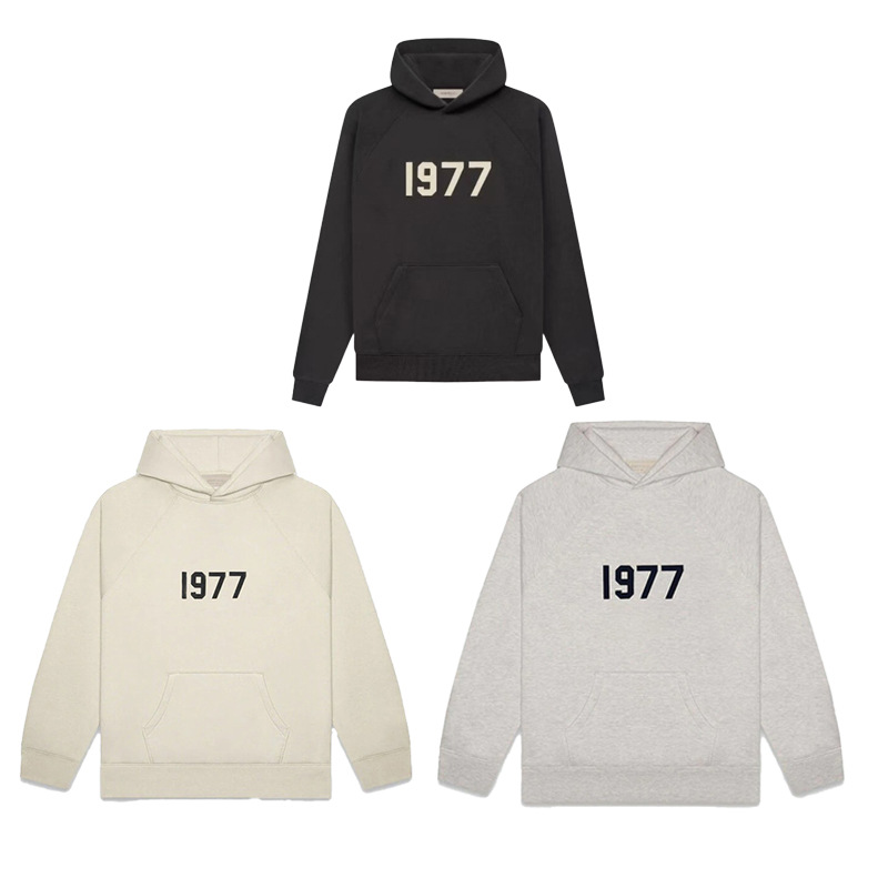 2022 Spring New Essentials Retro Hooded Fleece Sweatshirt 1977 Series Men's Clothing