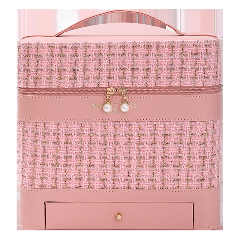 Cosmetic Case Factory Direct large capacity portable cosmetic bag large capacity jewelry storage box makeup artist makeup bag