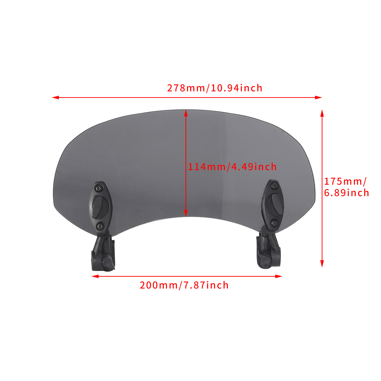 Motorcycle Modification Parts, Front Height-Adjustable Windshield, Suitable for Yamaha, Suzuki, Piaggio, Guangyang