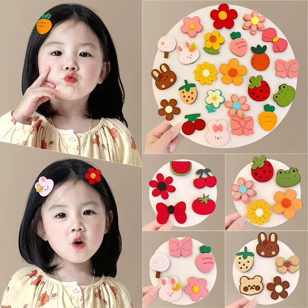 Cute Children's Hair Clips for Girls, Baby Hair Magic Tape, Infant Forehead Bangs Hairpin, Hair Accessory