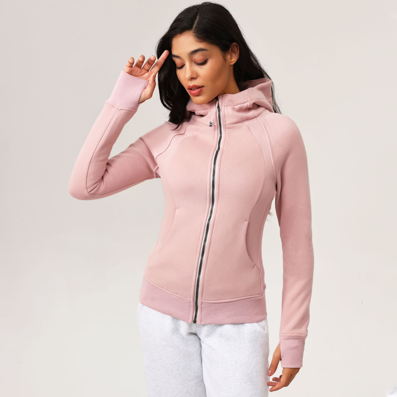 2025 primavera y verano ocio invierno encapuchado LULU chaqueta de yoga con chaqueta deportiva cálida al aire libre image 9