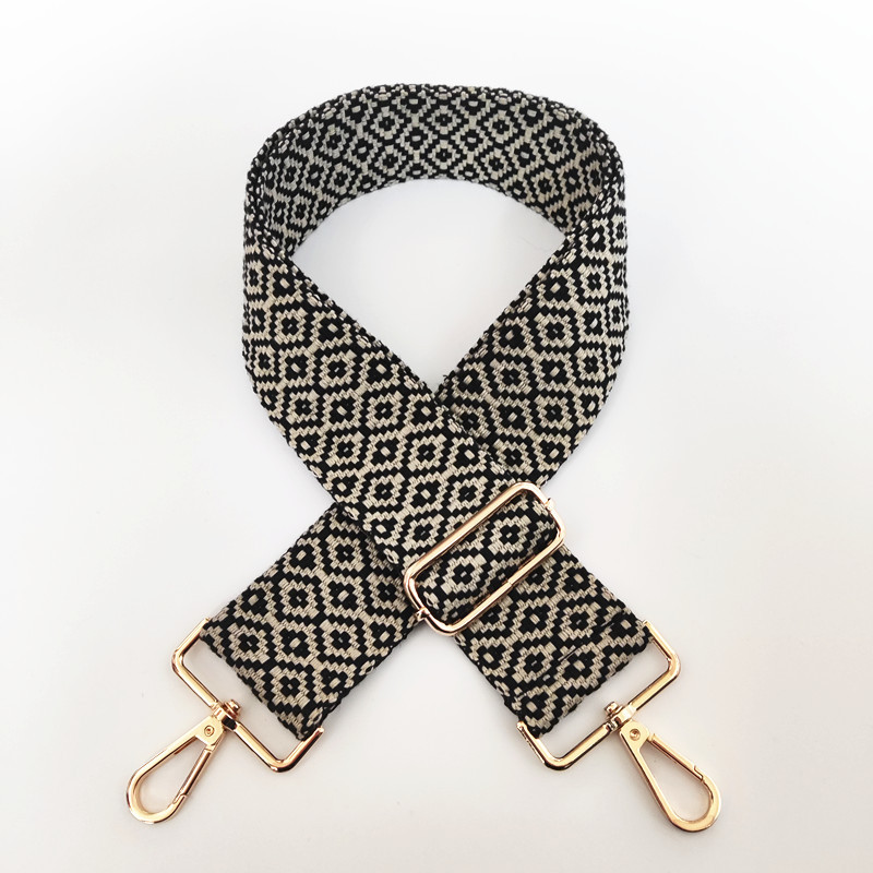 Correa de bolsa de mujer correa de hombro ancha de algodón bordado correa de mochila ajustable alargada correa de hombro de reemplazo Correa crossbody de un solo hombro