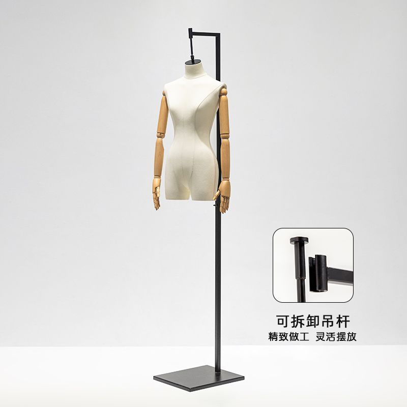 tienda de ropa de alta calidad ventana colgar modelo accesorios de mujer busto maniquí modelo de cuerpo completo