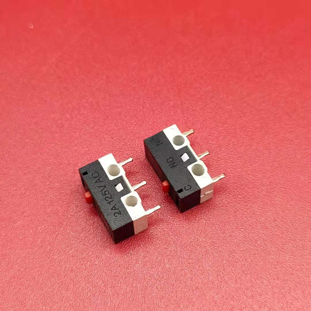 微动开关三脚两脚直脚带柄13.5MM长鼠标开关2A125V微动开关微型