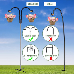 Cross-border Shepherd Hook Iron Metal Crafts Hook Garden Lights Outdoor Lawn Garden Hook