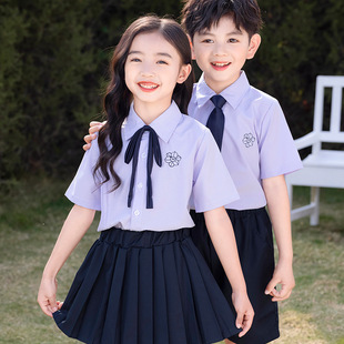 Primary School Uniform Class Uniform Graduation Performance Suit Kindergarten Garden Suit Summer Suit British Style Children's Boys and Girls College Suit