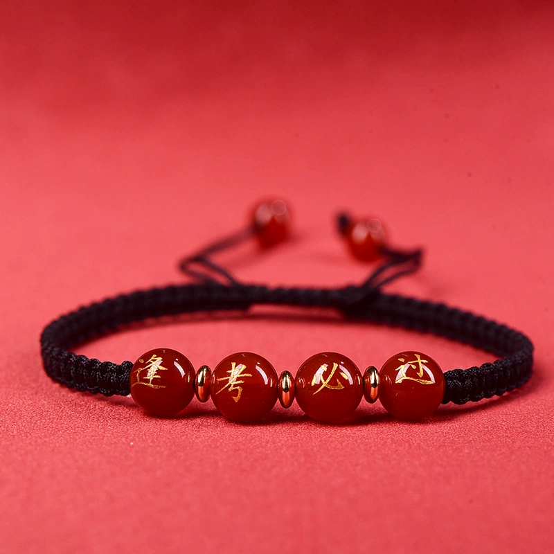 Органический оникс красная верёвочная bracelet, оптовая продажа