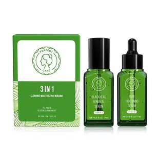Cross-Border Popular Aloe Vera Tea Tree Oil Cleansing Blackhead Essence Set to Remove Acne and Remove Blackheads Nasal Patch Export Liquid