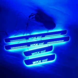 4片适用于WRX STI流光幻彩门槛条 带LED灯流光动态迎宾踏板