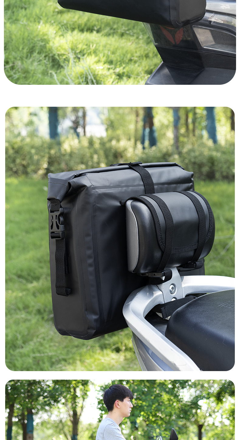 Electric Bicycle Storage Bag, Rear Tail Bag, Rear Seat Bag, Electric Scooter Helmet Storage Hanging Bag, Trunk Bag, Waterproof