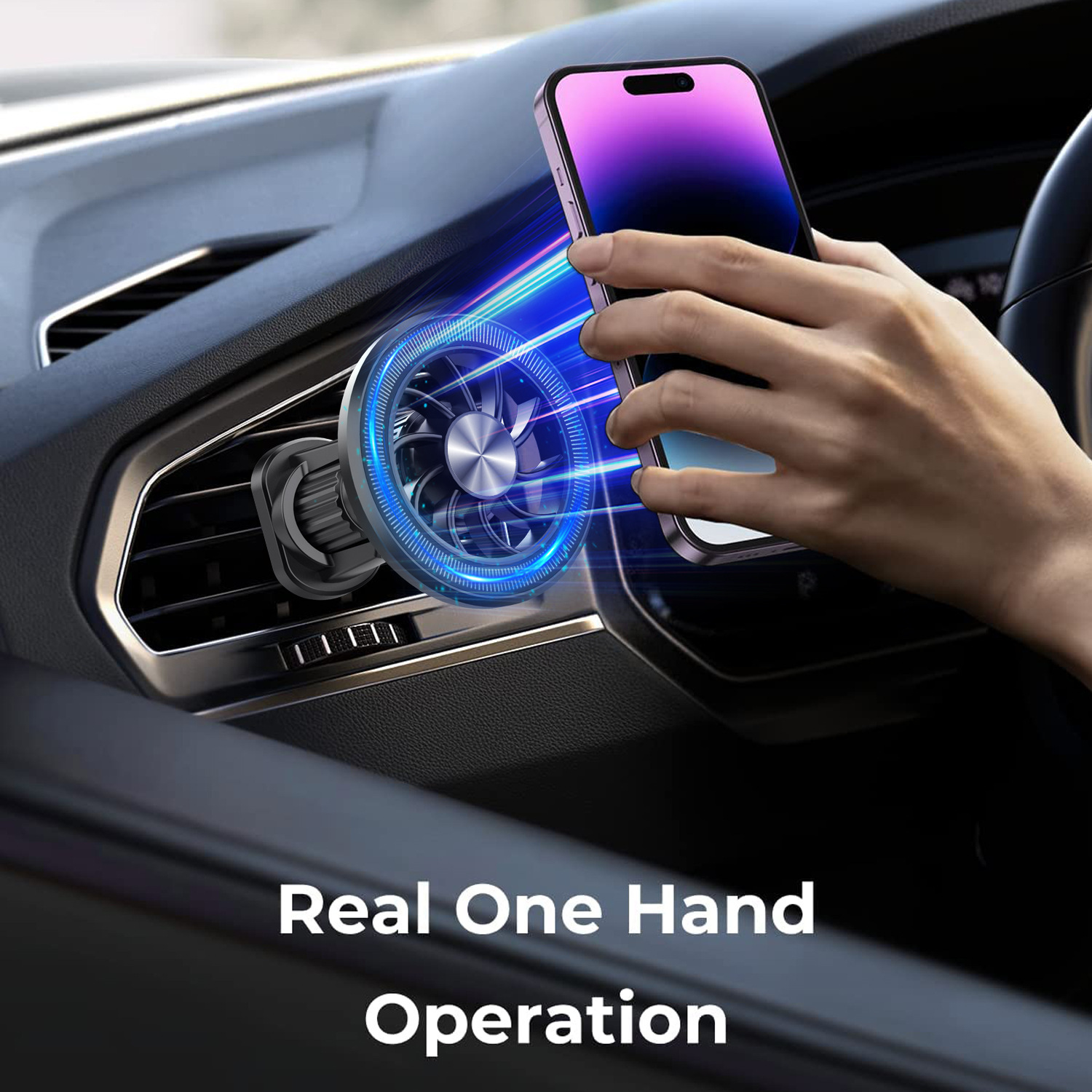 New magnetic car mount for new energy vehicles, rotatable phone navigation strong suction holder for the center console