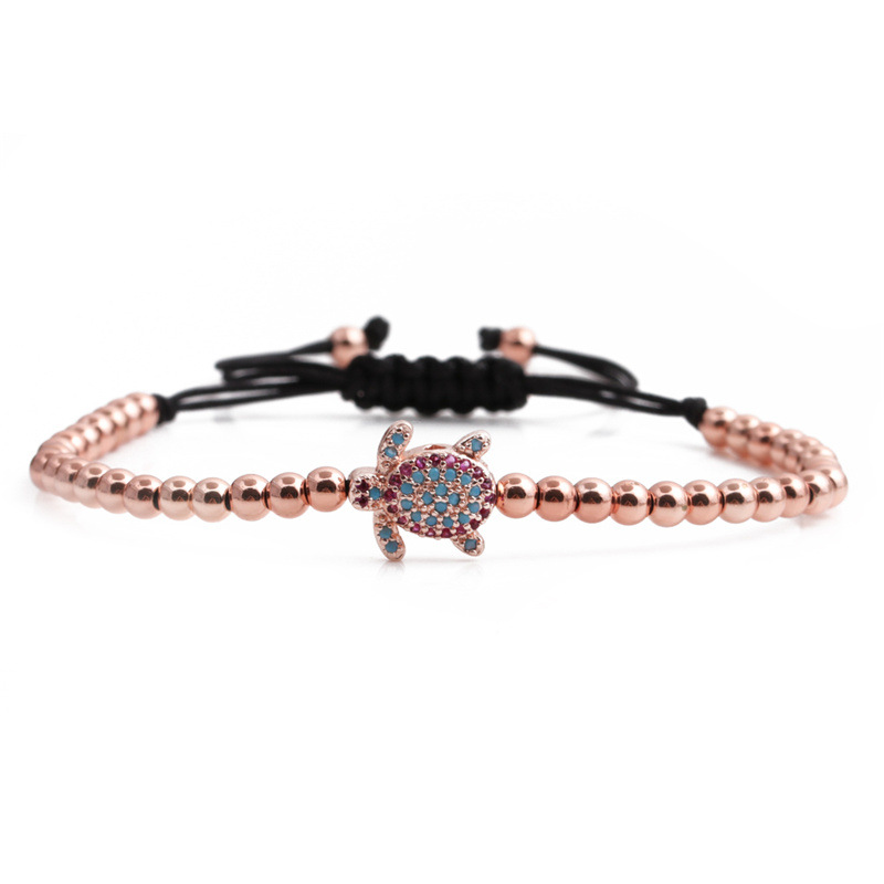 Simple Fashion Tortoise Adjustable Copper Micro-inlaid Zircon Bracelet display picture 4