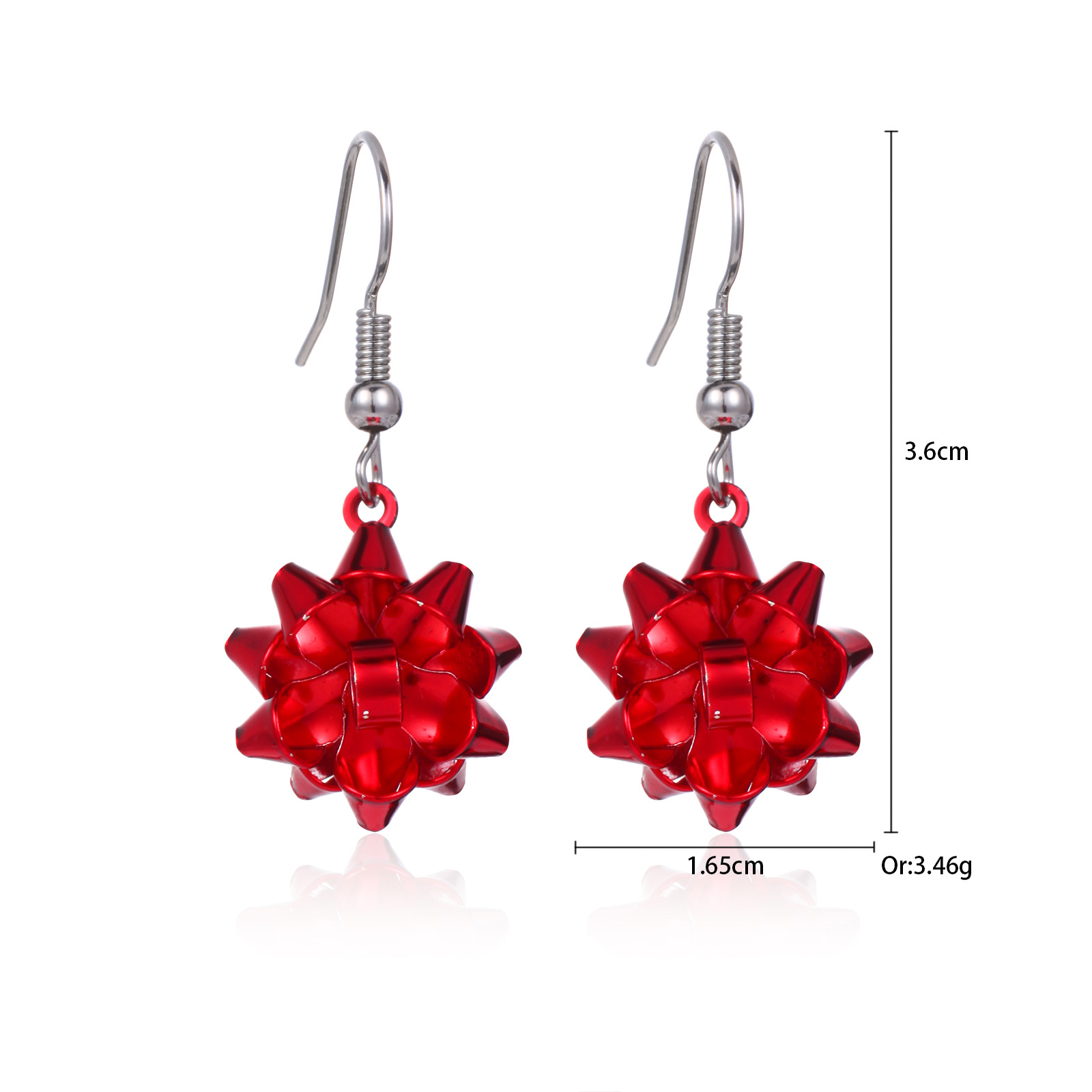 17. silver diamond flower earrings