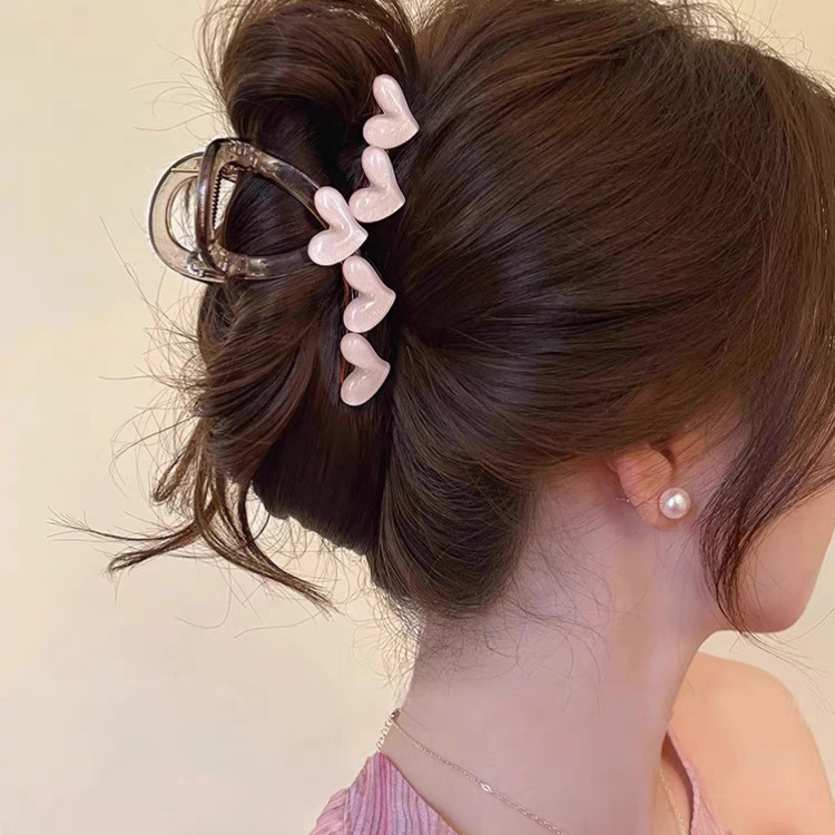 25#Light pink glitter love 8cm gripper