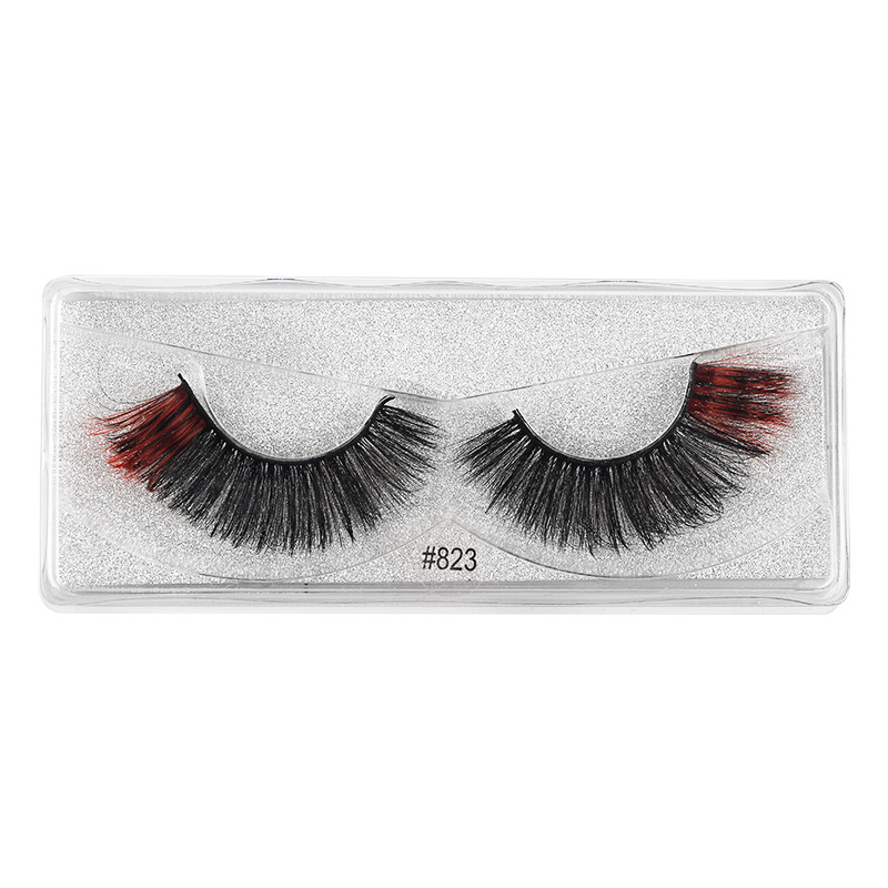 New Colorful Three Dimensional Natural Thick Long False Eyelashes 1 Pair display picture 3