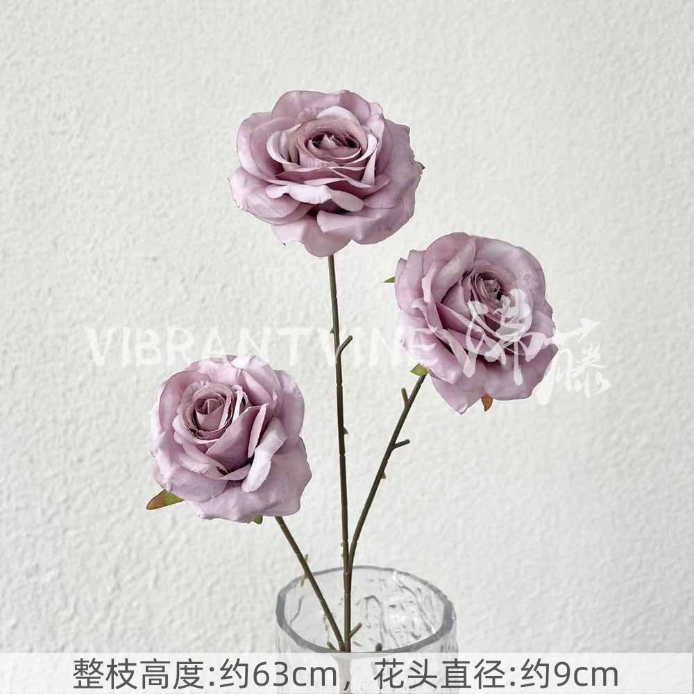 Púrpura de la boda flor artificial salón de bodas Camino de plomo techo arreglo floral Hotel Bienvenido arco piso decorativo flor artificial