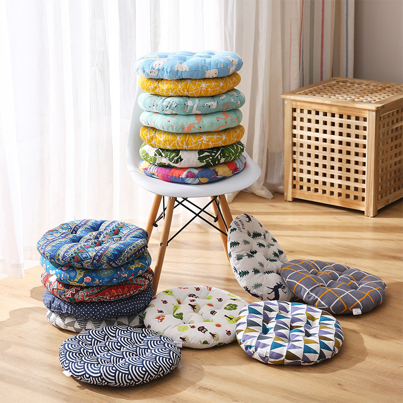 One Piece Free Shipping Round Futon Tatami Thickeneded Floor Cushion Home Bay Window Fabric Cushion Round Seat Cushion