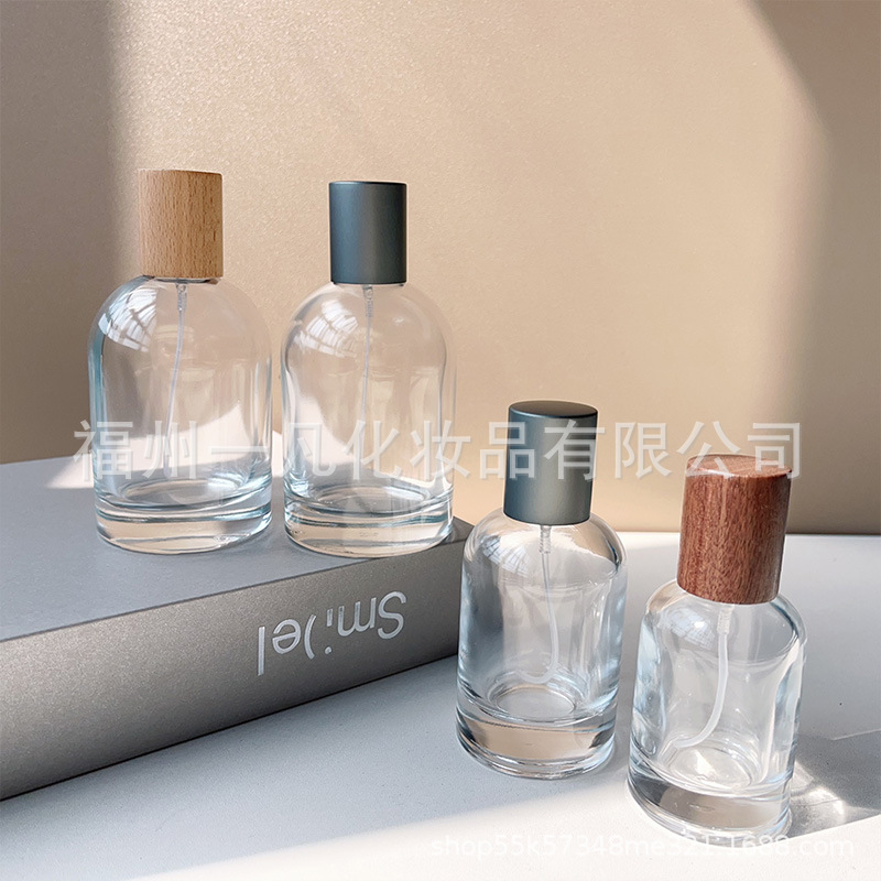 木盖香水分装瓶高级便携30毫升50ML 100ml玻璃瓶喷雾瓶螺口香水瓶