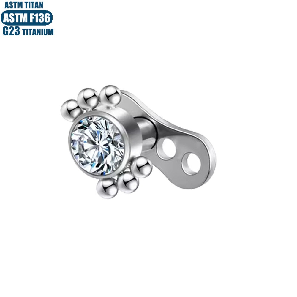 Labret stud lip piercing jewelry styling detail
