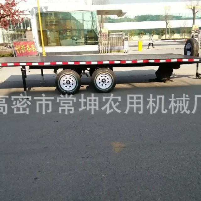 5吨平板拖车  牵引平板运输车   设备拖车厂家