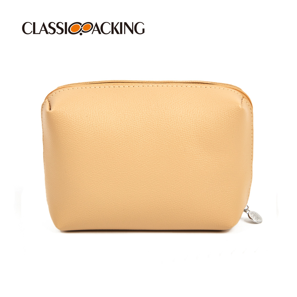 Bolsa de cosméticos cuadrada de mano de color claro simple, bolsa de almacenamiento de cosméticos, bolsa de lavado impermeable de almacenamiento de viaje, se puede agregar logotipo