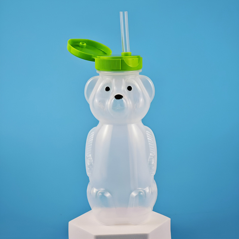 卸売 pe クマボトルクリエイティブ透明ミルクティーボトル暴力クマ学習ドリンクカッププラスチック飲料ボトル蜂蜜包装ボトル|undefined
