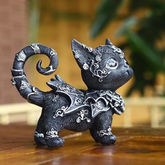 跨境新品Mysterious black cat statue神秘的黑猫雕像家居装饰品