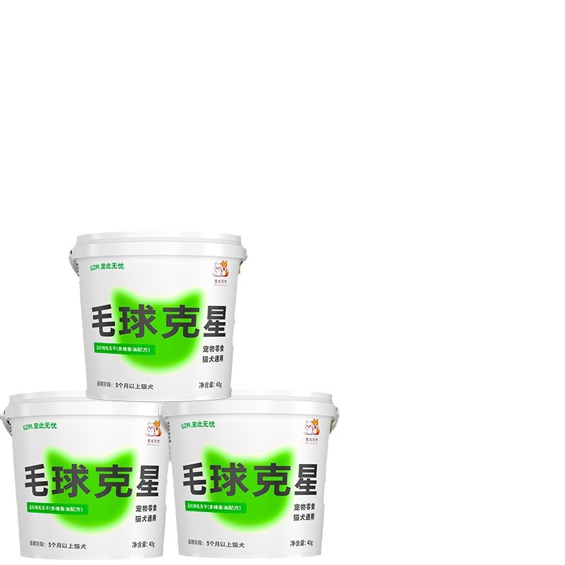 Boles de cabello para mascotas rescatadoras de estrellas heladas para gatos pequeños para ayudar a la eliminación de cremas de aceite de pescado multidimensional para gatos y perros