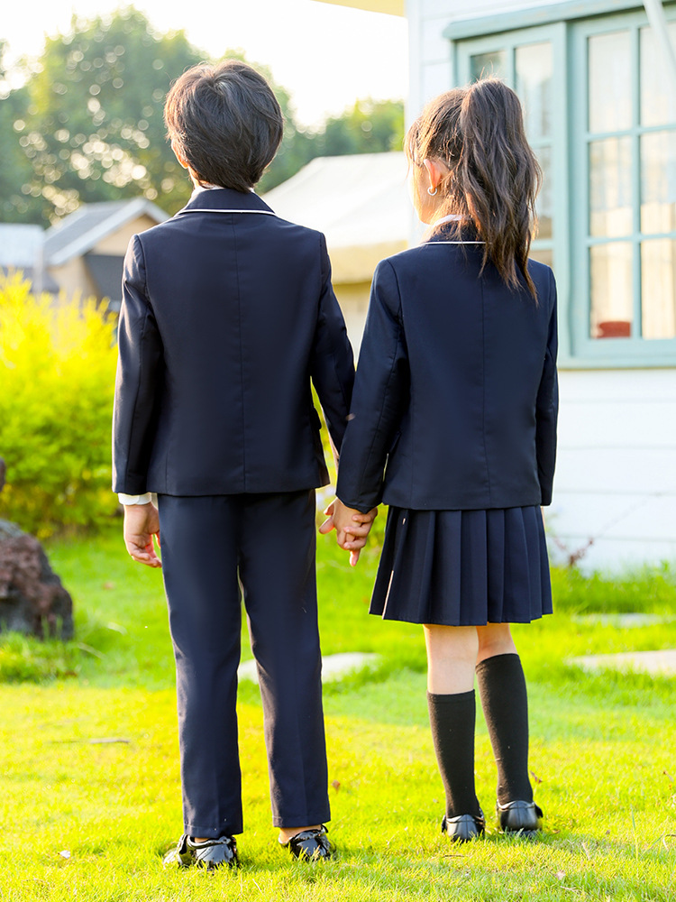 Ropa de jardín de infantes modelos de otoño e invierno trajes de niños y niñas de estilo británico