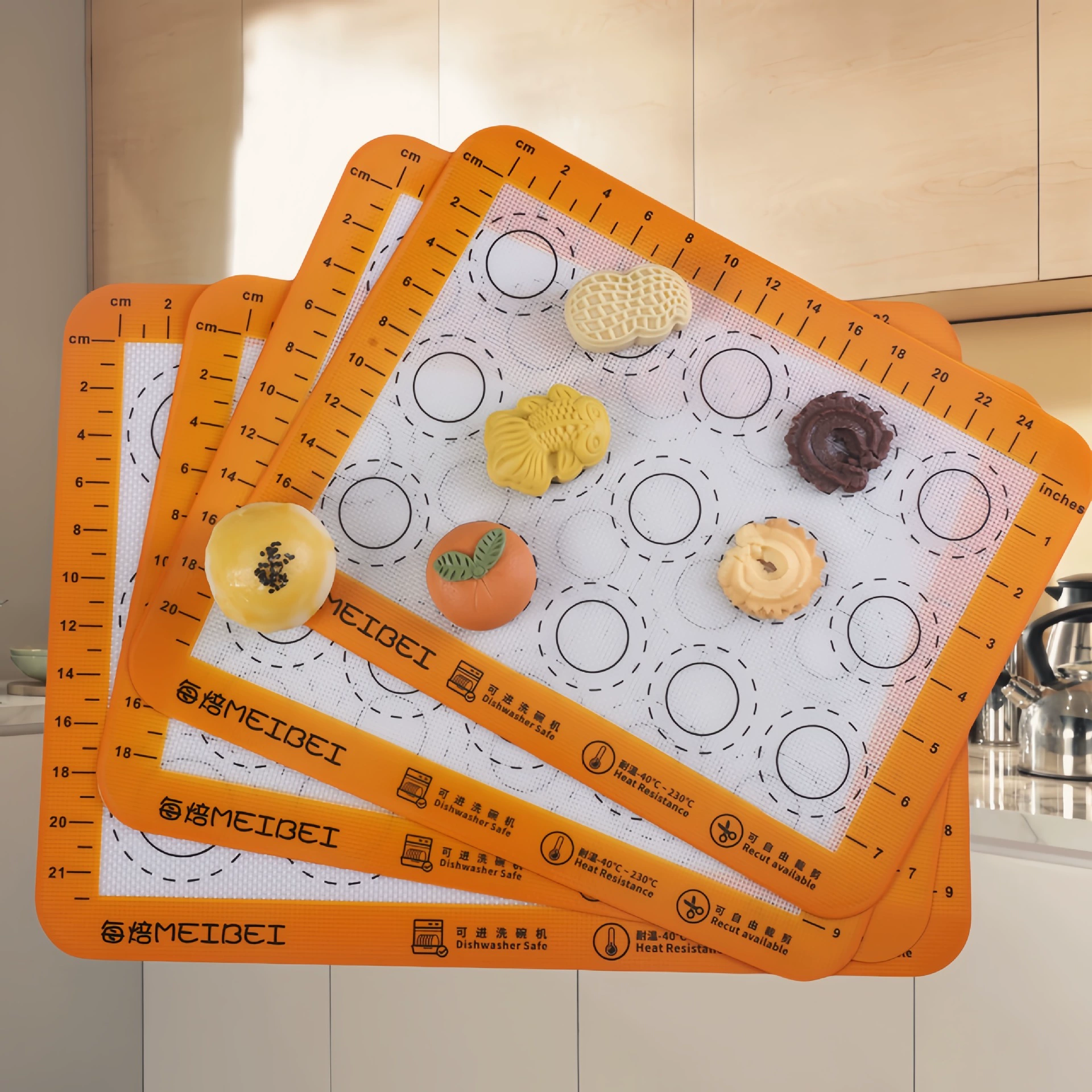 MEIBEI Хлебобулочные изделия Платиновый силиконовый коврик для выпечки печенья ручной работы Печенье с желтком Хлеб Макарон