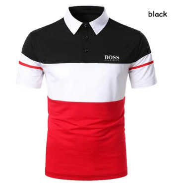 2024 nuevo Aliexpress transfronterizo verano delgado casual de manga corta cremallera estriada solapa camiseta camiseta polo