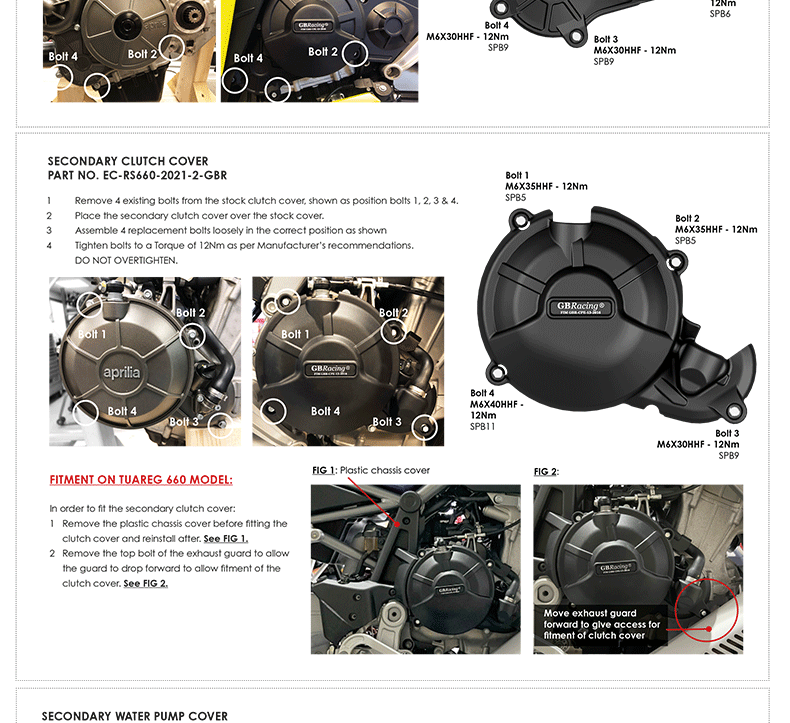 Suitable for Aprilia Rs660&Tuono660 Modified Engine Protective Cover Gbracing Anti-Fall Side Cover