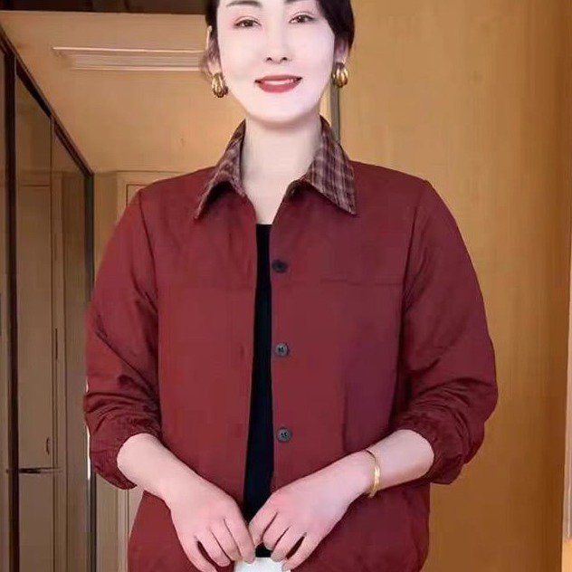 一件代发2025秋季新款时尚休闲宽松百搭气质翻领单排扣开衫短外套|undefined