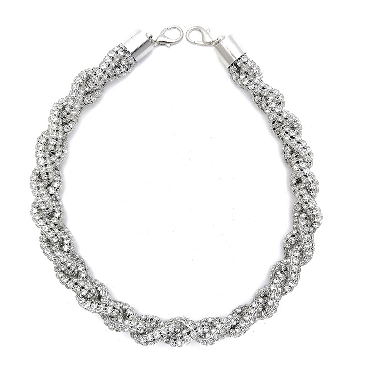 Nueva cuerda trenzada DIY con diamantes de imitación de 3 mm y 4 filas para decoración transfronteriza - Cuerda de diamantes de imitación en forma de campana para accesorios de ropa DIY, decoración de zapatos y accesorios para bolsos image 1