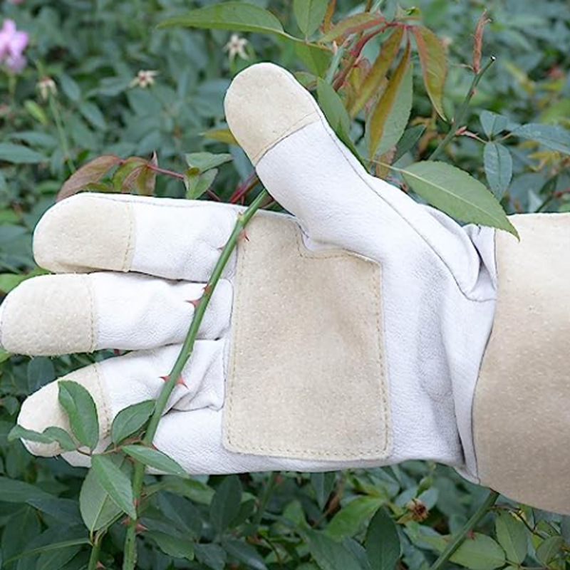 Verde de equitación largo Jardín de jardinería guantes de piel de cerdo resistente al desgaste de la apicultura a prueba de golpes de absorción de choque resistente a las puñaladas Amazon transfronteriza anti-escaldadura
