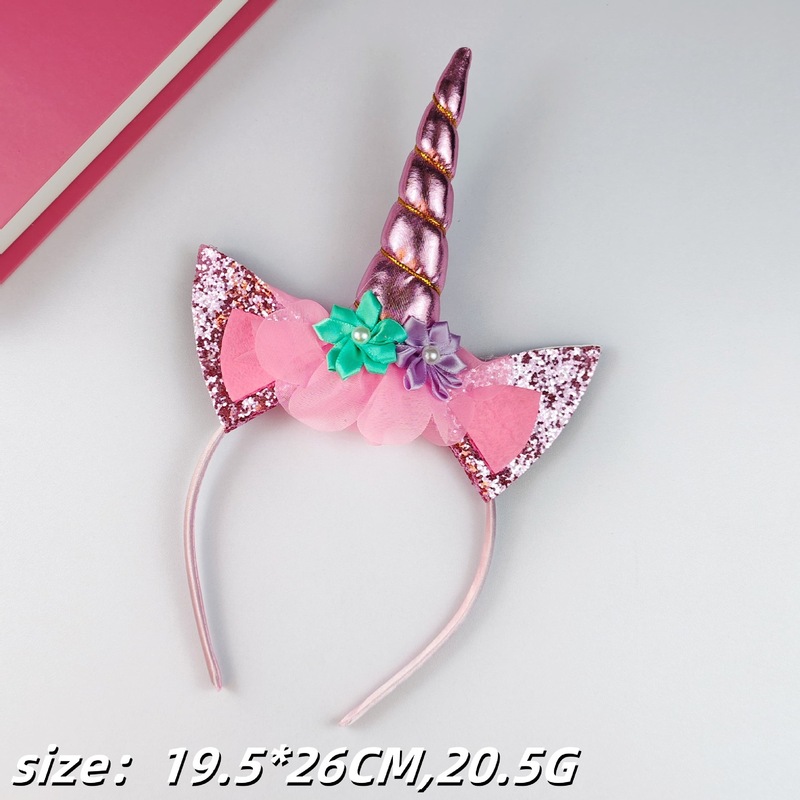 2025 外国貿易ホット販売子供のユニコーンヘッドバンド翼セット誕生日パーティーフェスティバルドレスアップアクセサリー卸売|undefined