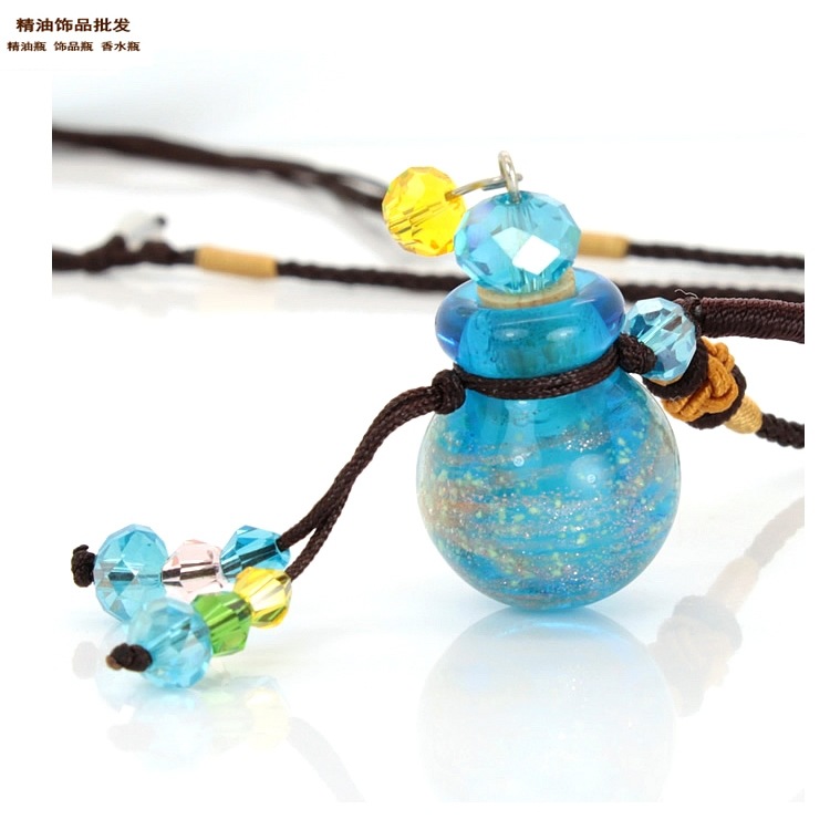 精油饰品网天蓝球形夜光金沙细双扣绳项链1.jpg