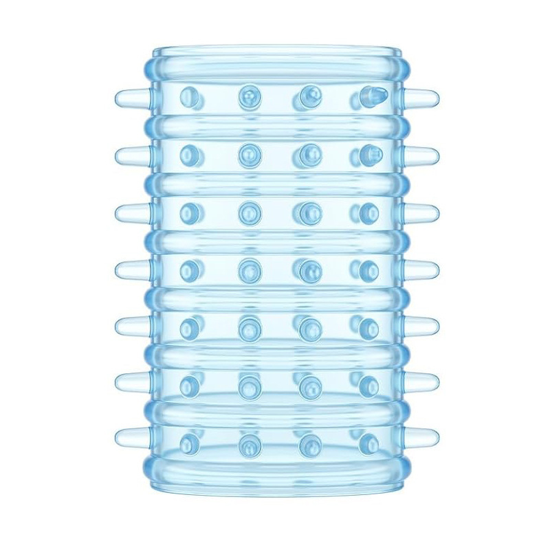 Fancy Lock Ring Series TPE Cock Ring, Slip-on Desensitizing Ring, Blue Mini Style — detail image 15