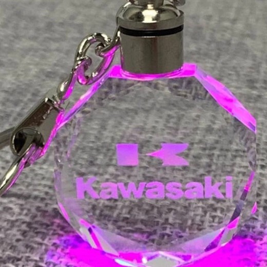 Southeast Asia Honda Toyota Motorcycle Logo Luminous Crystal Keychain Kawasaki Advertising Cross-Border Business Gifts