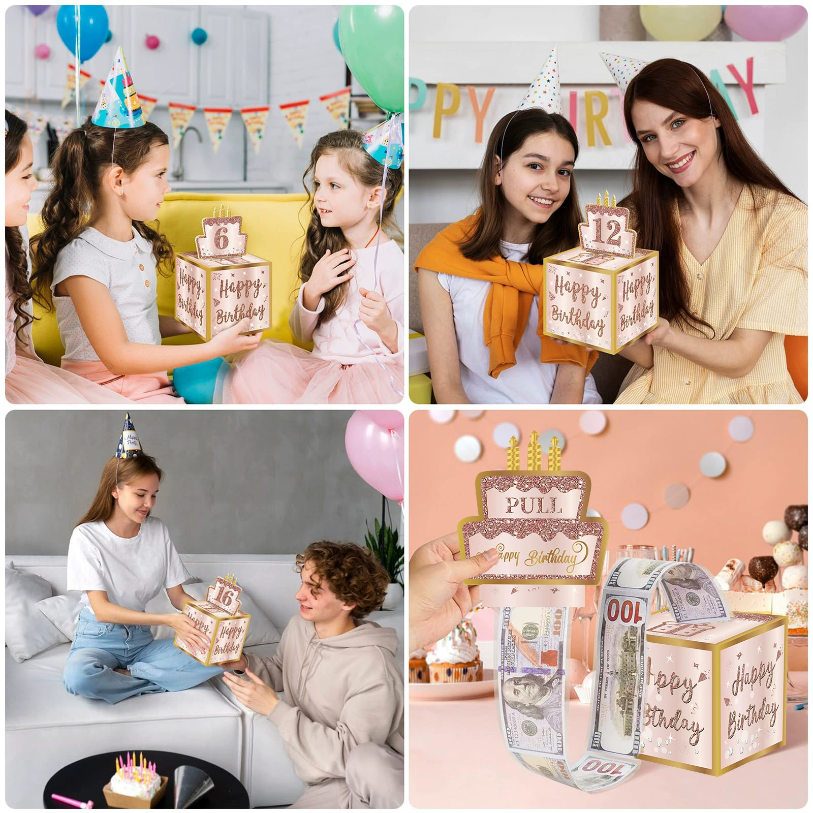 Цифровые наклейки, вечернее платье, коробка,